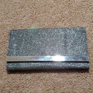 Silver Glitter Clutch